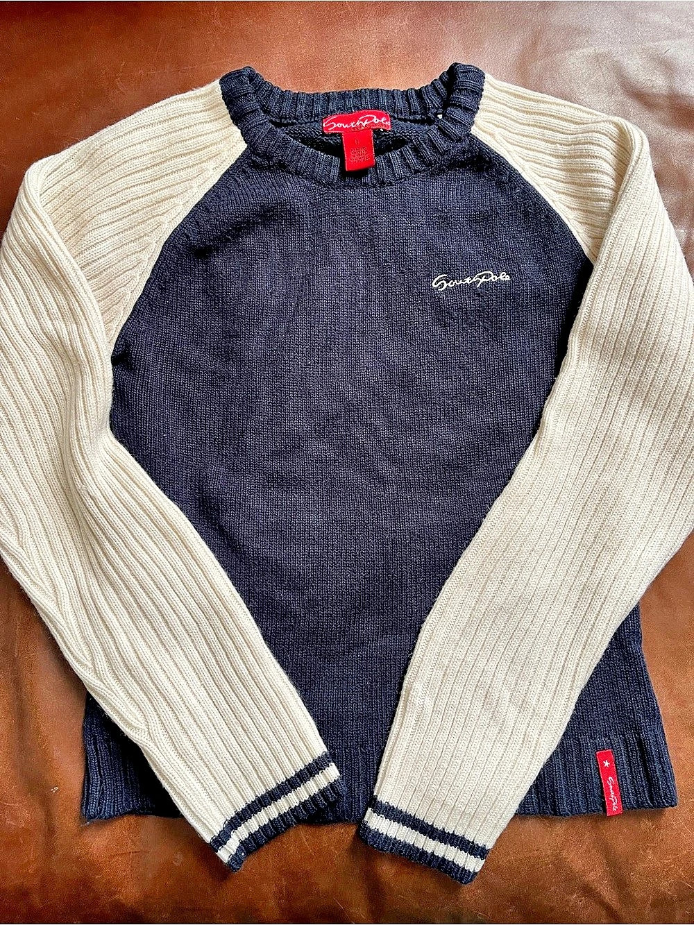 South Pole Color Block Crewneck Sweater Size Large Like New